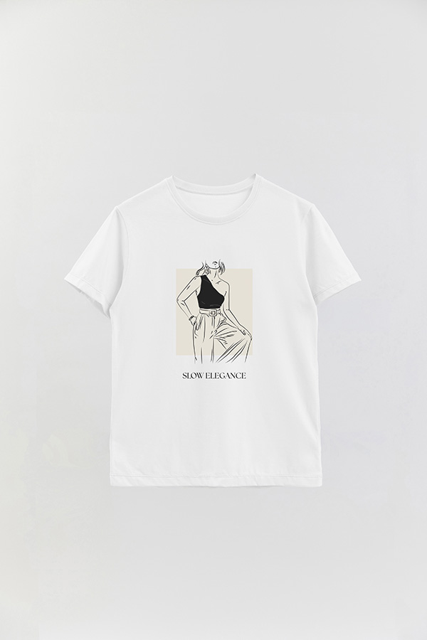 REMERA BASICA ESTAMPADA SLOW ELEGANCE