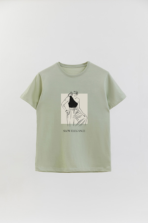 REMERA BASICA ESTAMPADA SLOW ELEGANCE