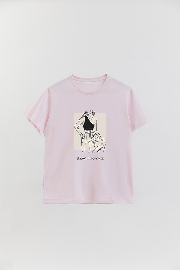 REMERA BASICA ESTAMPADA SLOW ELEGANCE