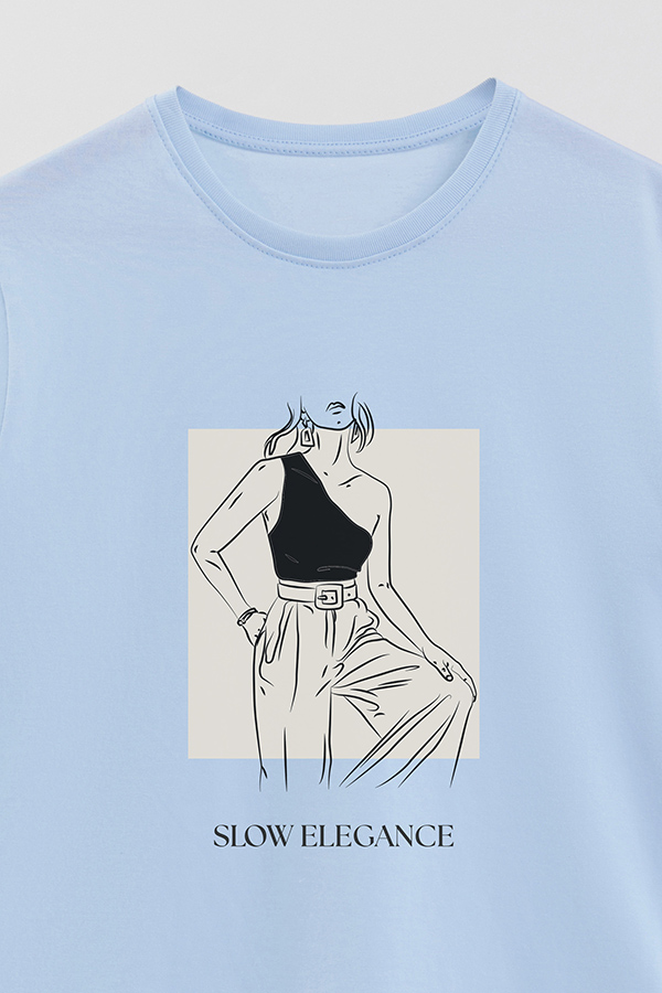 REMERA BASICA ESTAMPADA SLOW ELEGANCE