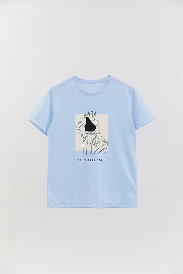 REMERA BASICA ESTAMPADA SLOW ELEGANCE