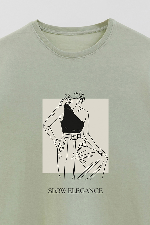 REMERA BASICA ESTAMPADA SLOW ELEGANCE