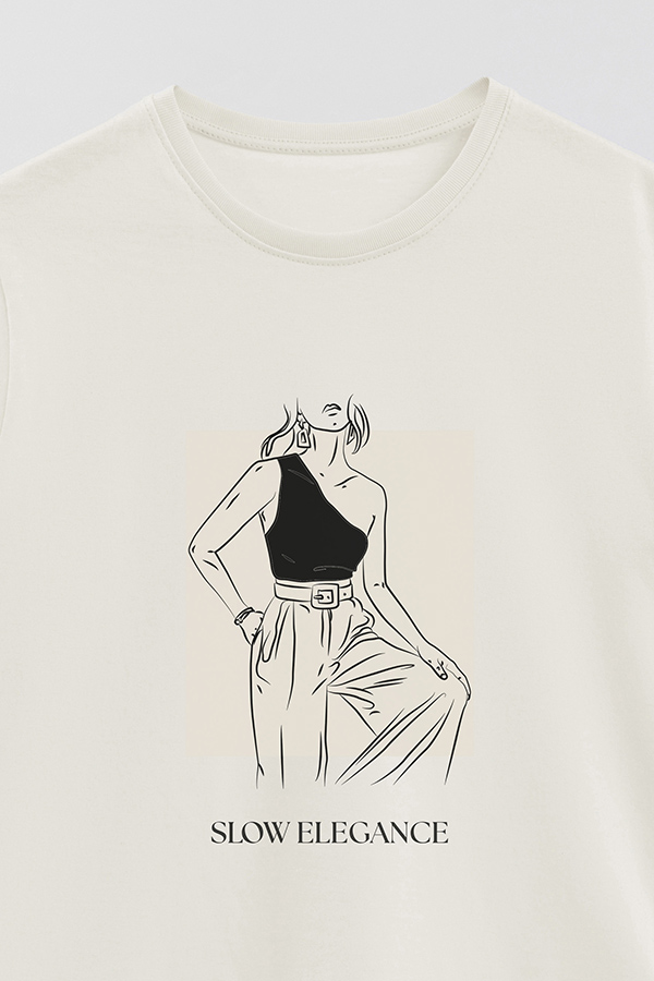 REMERA BASICA ESTAMPADA SLOW ELEGANCE