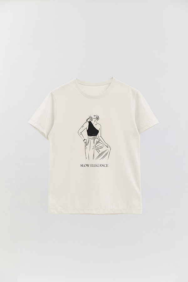 REMERA BASICA ESTAMPADA SLOW ELEGANCE