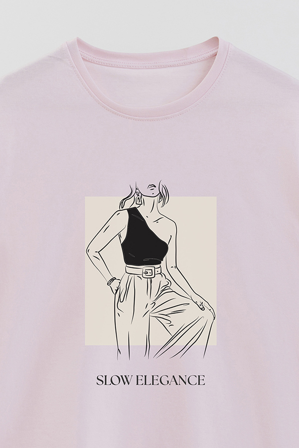 REMERA BASICA ESTAMPADA SLOW ELEGANCE