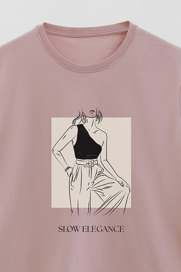 REMERA BASICA ESTAMPADA SLOW ELEGANCE