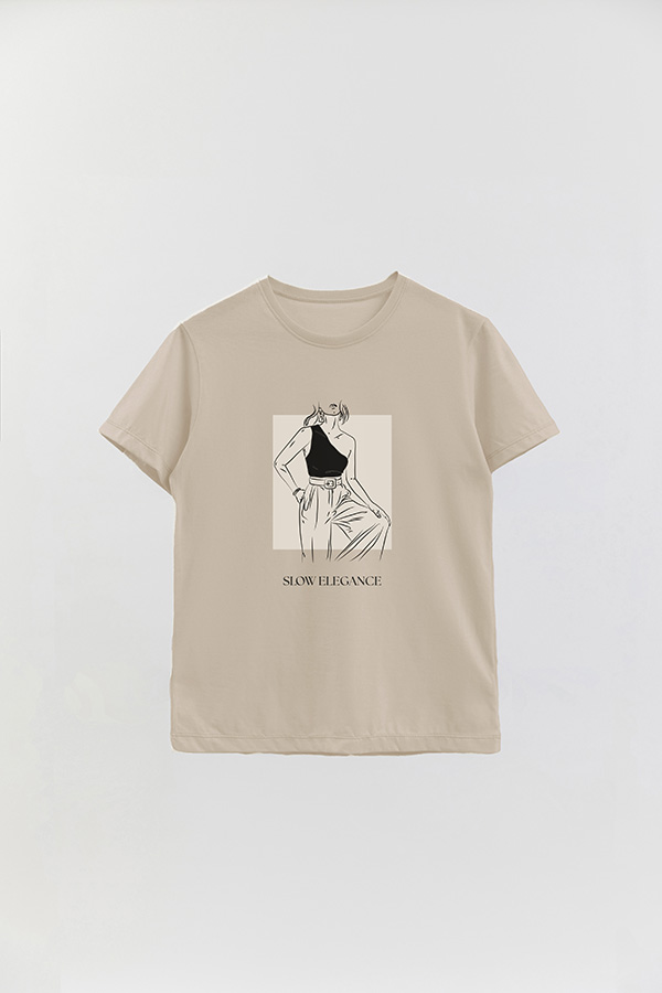 REMERA BASICA ESTAMPADA SLOW ELEGANCE