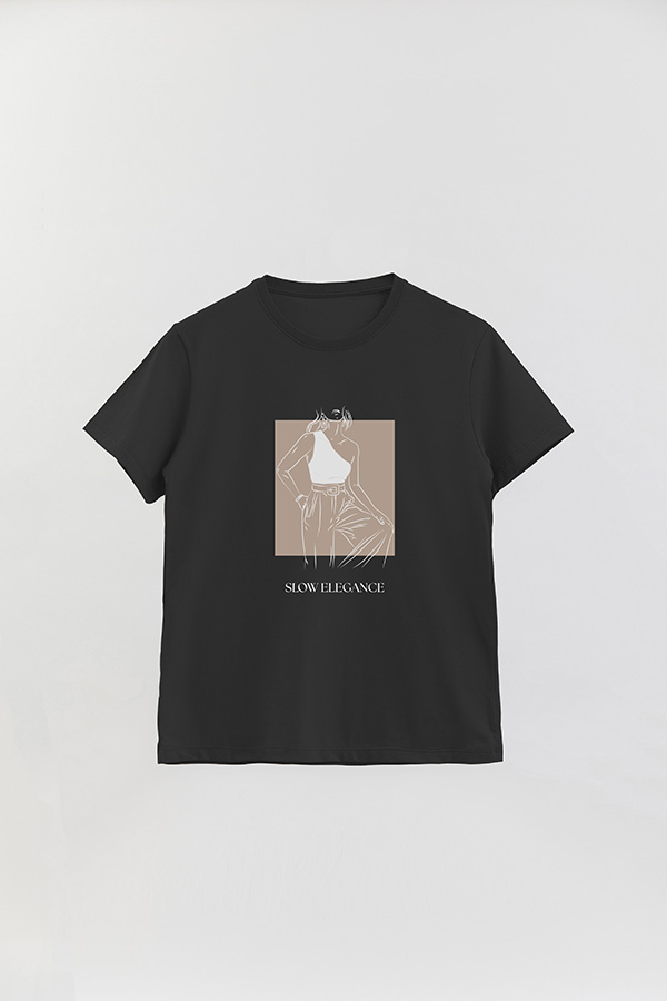 REMERA BASICA ESTAMPADA SLOW ELEGANCE
