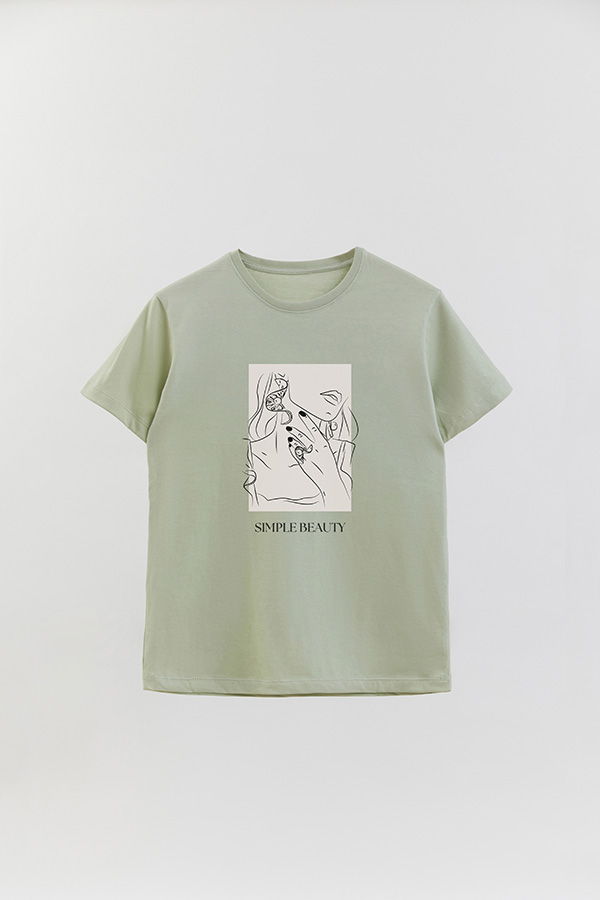 REMERA BASICA ESTAMPADA SIMPLE BEAUTY
