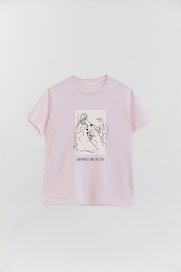 REMERA BASICA ESTAMPADA SIMPLE BEAUTY