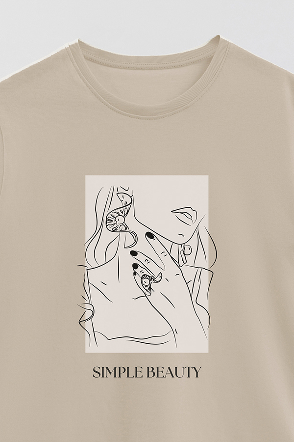 REMERA BASICA ESTAMPADA SIMPLE BEAUTY