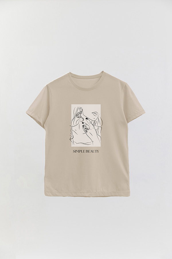 REMERA BASICA ESTAMPADA SIMPLE BEAUTY