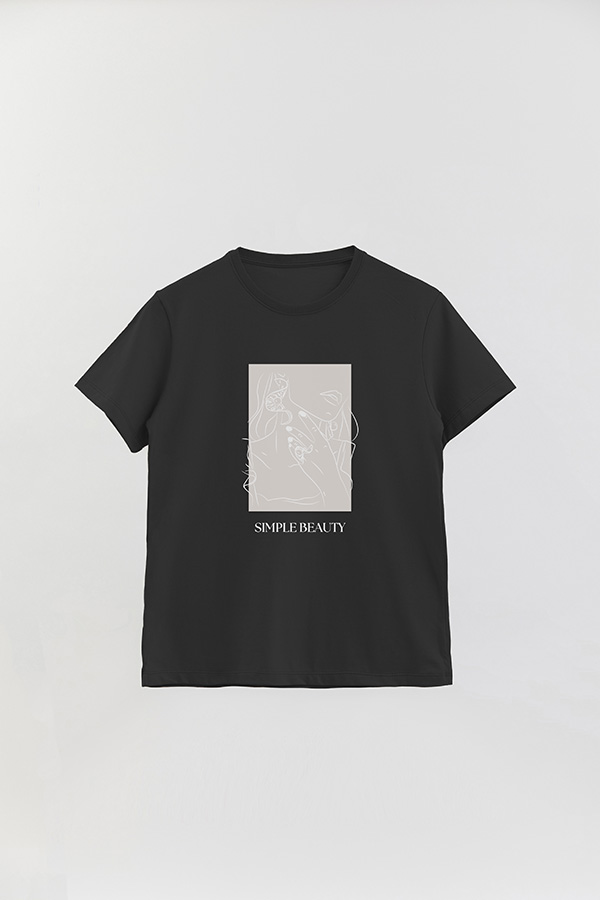 REMERA BASICA ESTAMPADA SIMPLE BEAUTY