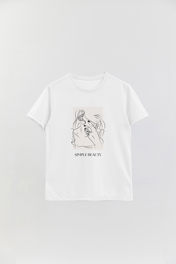 REMERA BASICA ESTAMPADA SIMPLE BEAUTY