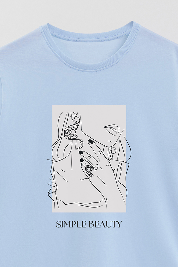 REMERA BASICA ESTAMPADA SIMPLE BEAUTY