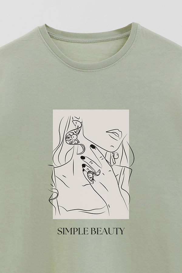 REMERA BASICA ESTAMPADA SIMPLE BEAUTY