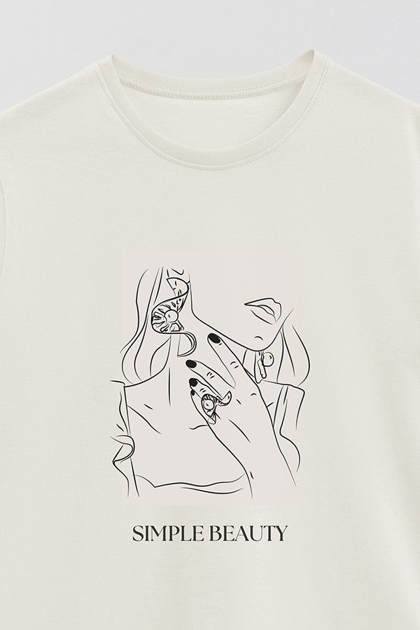 REMERA BASICA ESTAMPADA SIMPLE BEAUTY