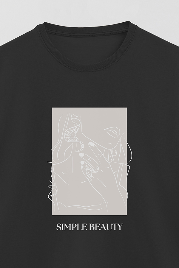REMERA BASICA ESTAMPADA SIMPLE BEAUTY