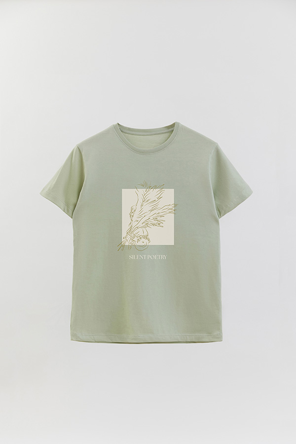 REMERA BASICA ESTAMPADA SILENT POETRY