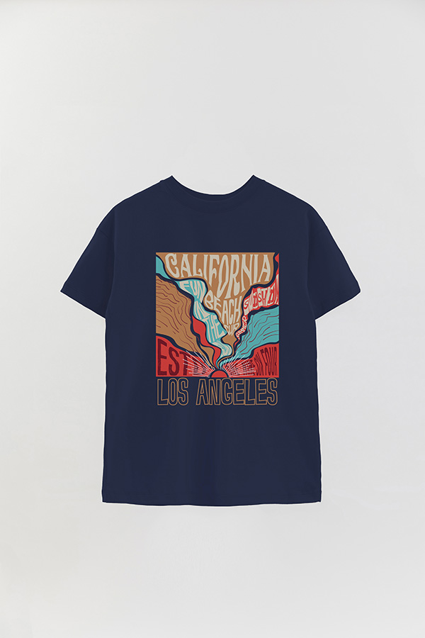 REMERA OVER ESTAMPADA LOS ANGELES
