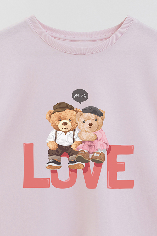 REMERA GB OVERSIZE HELLO LOVE