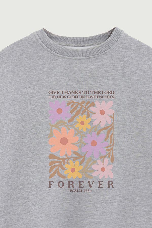 CREWNECK FRISA CHRISTIAN BOHO FLOWERS FOREVER