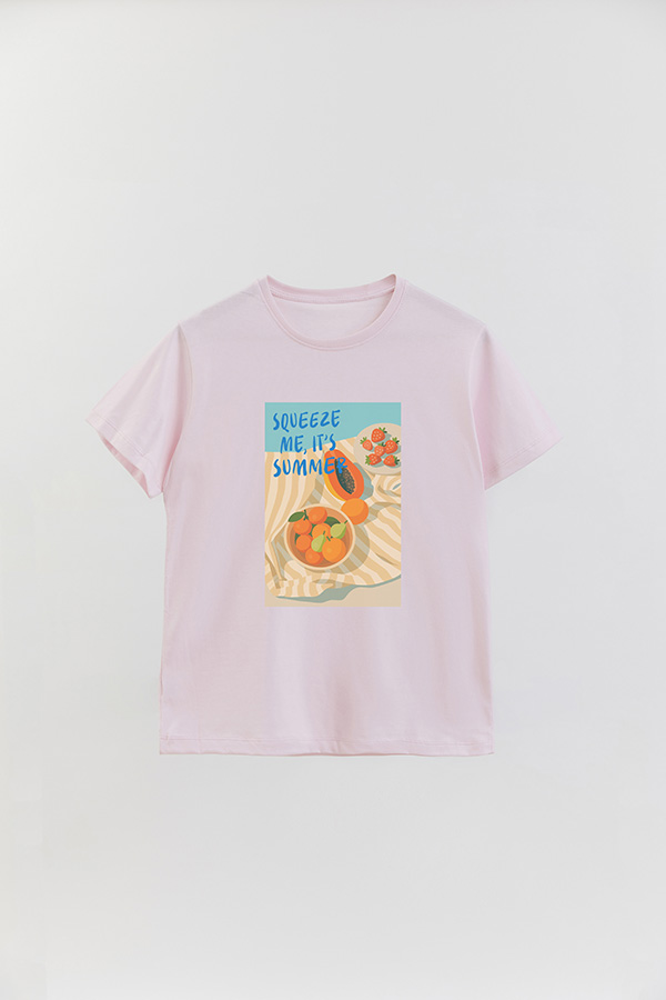 REMERA BASICA ESTAMPADA SQUEEZE ME