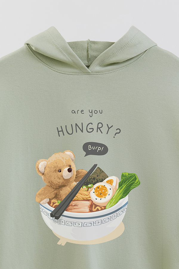 HOODIE RUSTICO KID TEDDY ARE YOU HUNGRY