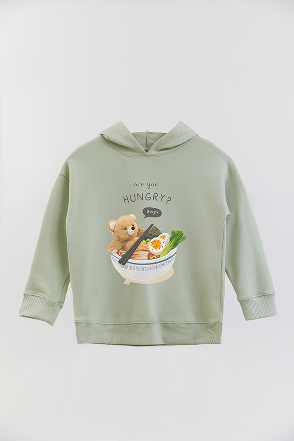 HOODIE RUSTICO KID TEDDY ARE YOU HUNGRY