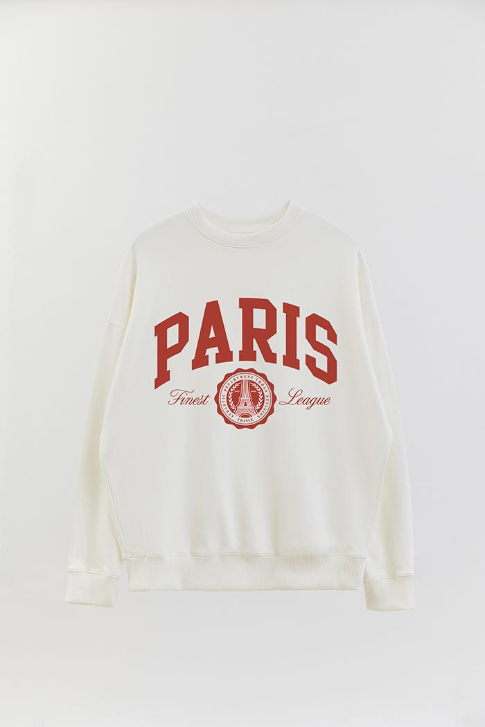 BUZO CREWNECK ESTAMPADO VARSITY PARIS