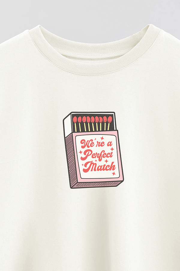 REMERA CROP ESTAMPADA FABULOUS VALENTINE PERFECT MATCH