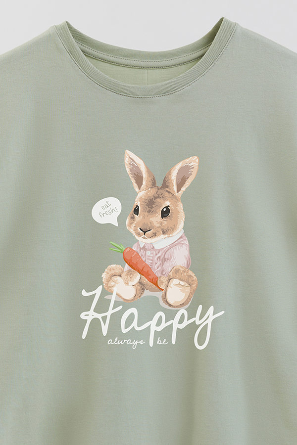 REMERA GIRL OVER HAPPY
