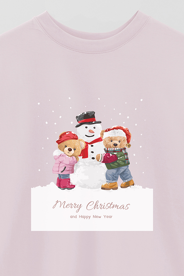 REMERA OVER ESTAMPADA TEDDY XMAS 12