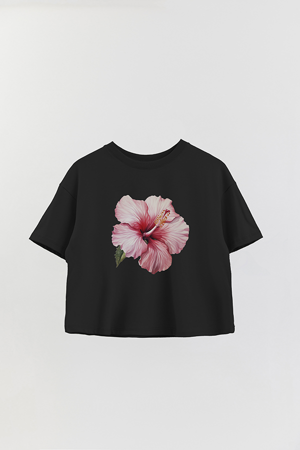 REMERA CROP ESTAMPADA HIBISCUS 5