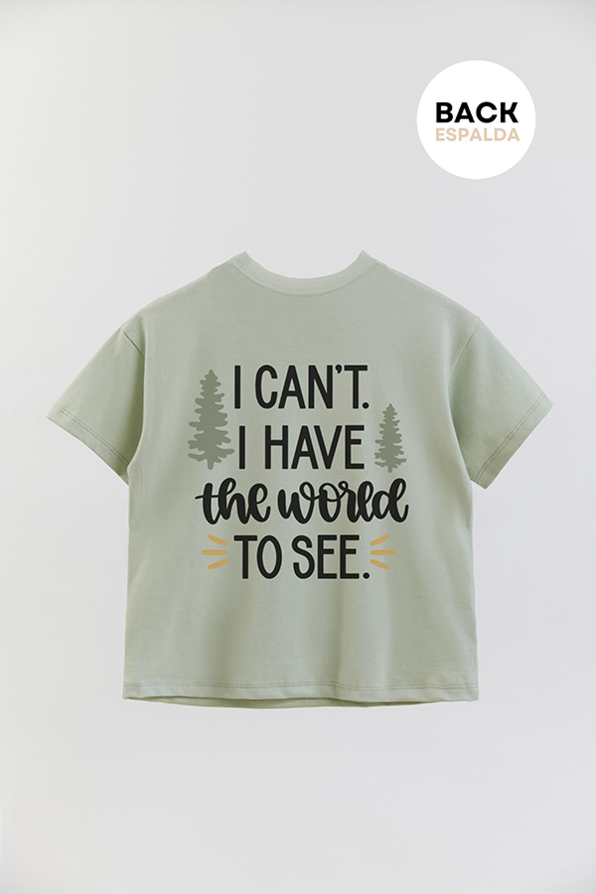 REMERA BOY OVER ADV I CAN'T I HAVE THE WORLD TO SEE