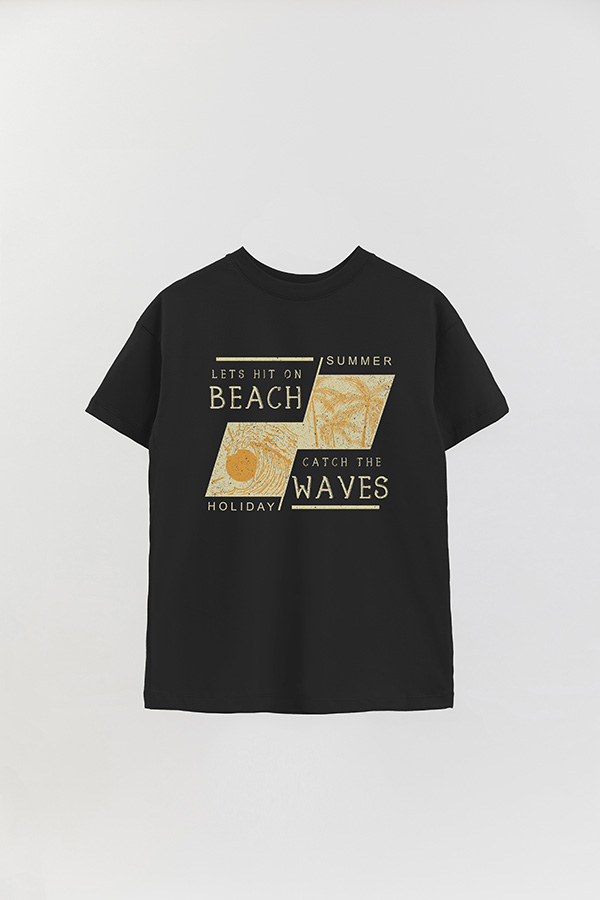 REMERA OVER ESTAMPADA LETS HIT THE BEACH