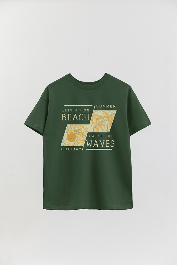 REMERA OVER ESTAMPADA LETS HIT THE BEACH