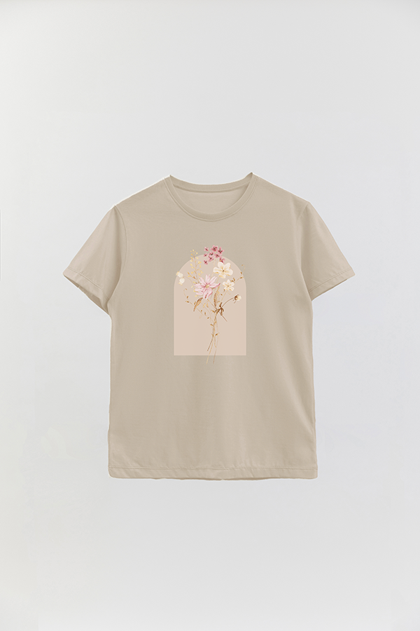 REMERA BASICA ESTAMPADA FLORAL ARCH 2
