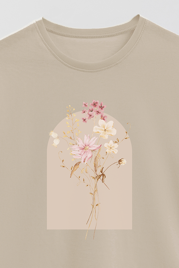 REMERA BASICA ESTAMPADA FLORAL ARCH 2