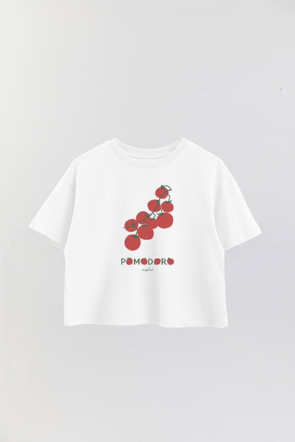 REMERA CROP ESTAMPADA ITALY POMODORO
