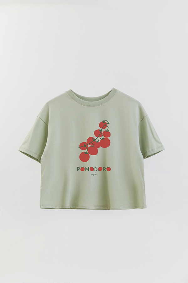 REMERA CROP ESTAMPADA ITALY POMODORO