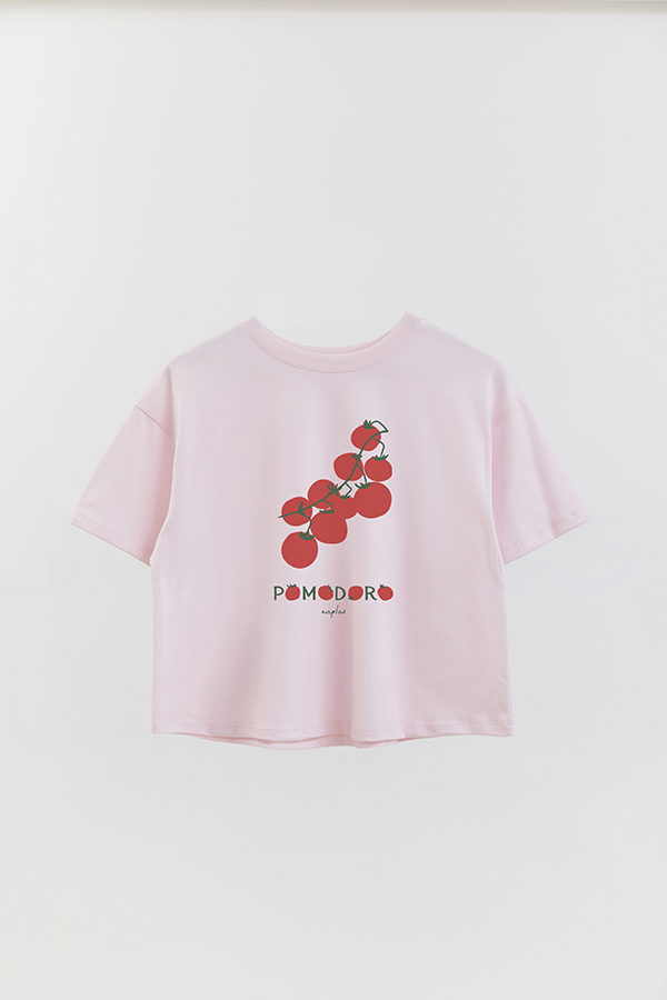 REMERA CROP ESTAMPADA ITALY POMODORO