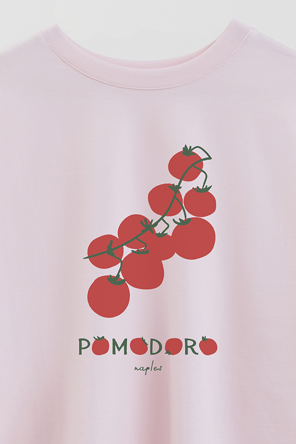 REMERA CROP ESTAMPADA ITALY POMODORO