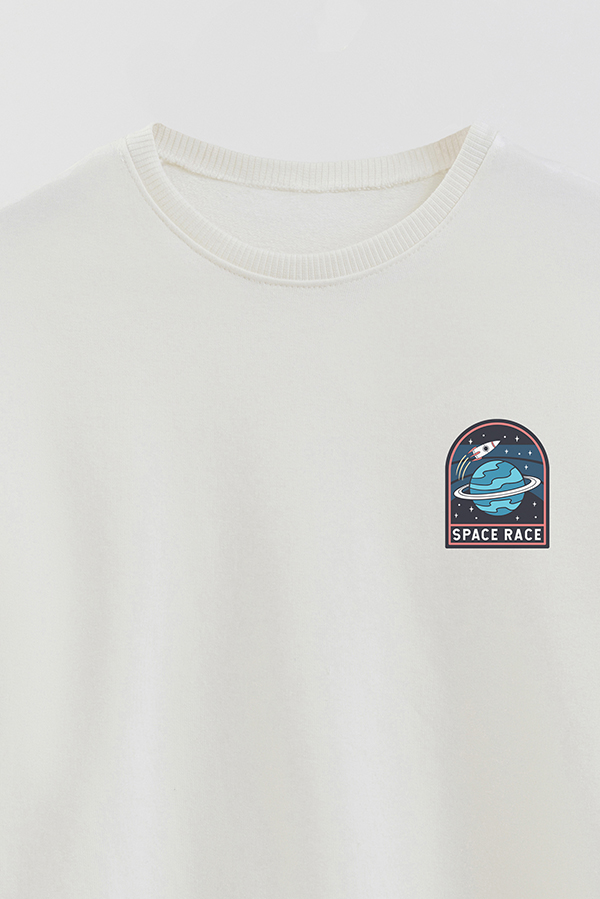 BUZO CREWNECK RUSTICO LITTLE ASTRONAUTS SPACE RACE