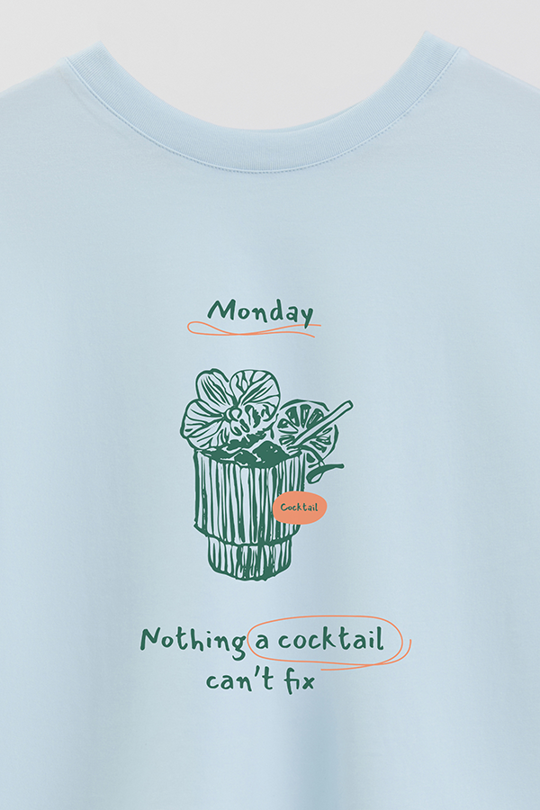 REMERA CROP ESTAMPADA ITALY DRINK MONDAY