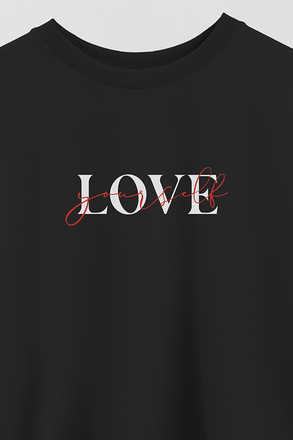 REMERA CROP ESTAMPADA LOVE YOURSELF