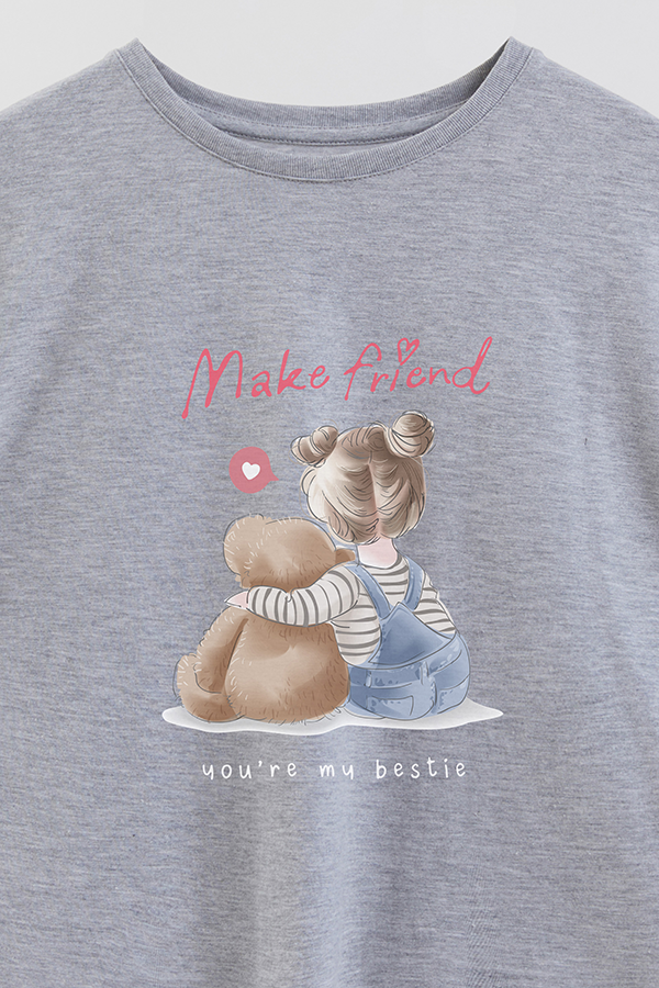 REMERA GIRL OVER MAKE FRIEND
