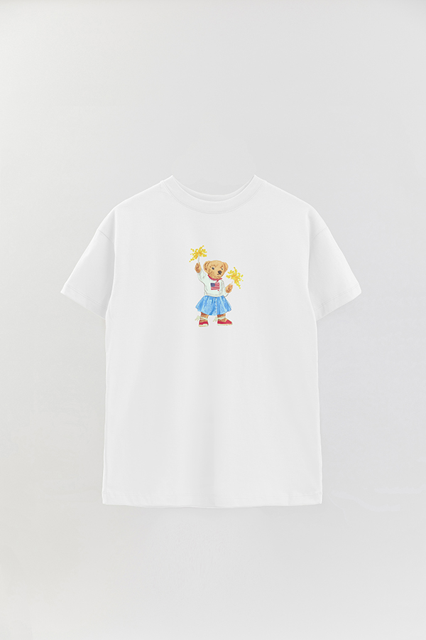 REMERA OVER ESTAMPADA UNISEX BEAR SPARKLE
