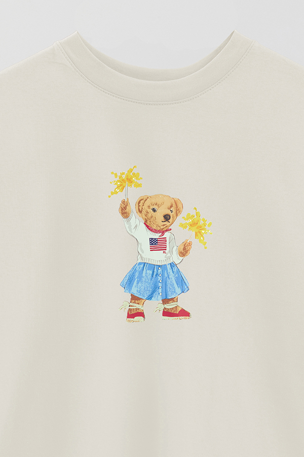 REMERA OVER ESTAMPADA UNISEX BEAR SPARKLE