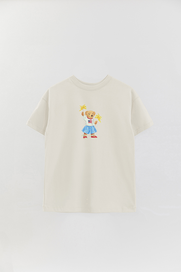 REMERA OVER ESTAMPADA UNISEX BEAR SPARKLE